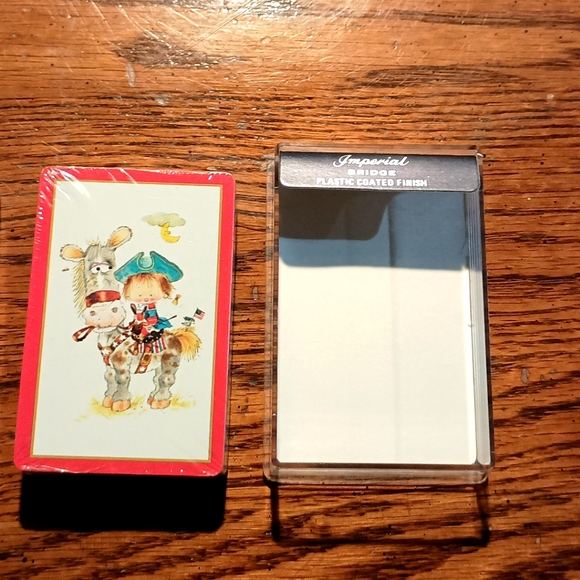 Vintage Imperial Bridge Plastic Coated Playing Cards.  New.  Unopened. - Picture 3 of 4